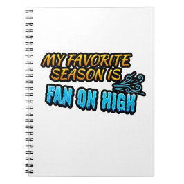 Cuaderno Mi estación favorita es ventilador a tope