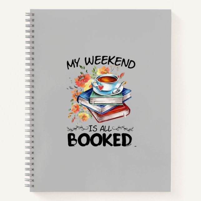 Cuaderno Mi fin de semana está lleno - el amante de los lib (Anverso)