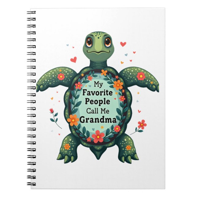 Cuaderno Mi gente favorita me llama tortuga de la abuela -  (Frente)