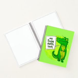 Cuaderno mi gracioso personalizado de cocodrilos de sketchb