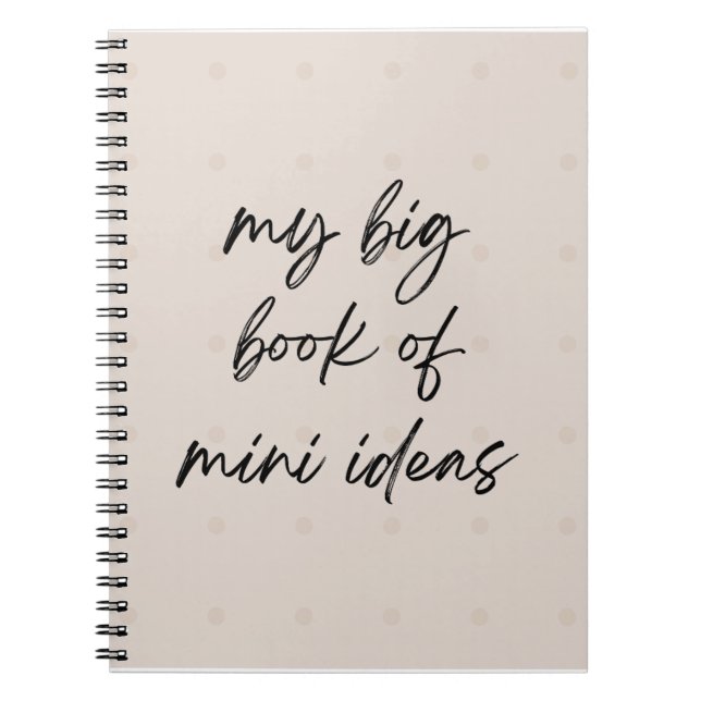 Cuaderno "Mi gran libro de mini ideas" (Frente)