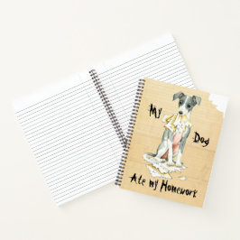 Cuaderno Mi Greyhound italiano se comió mi casa