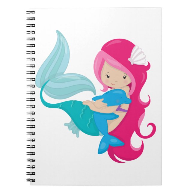 Cuaderno Mi hermosa sirena y delfín (Frente)