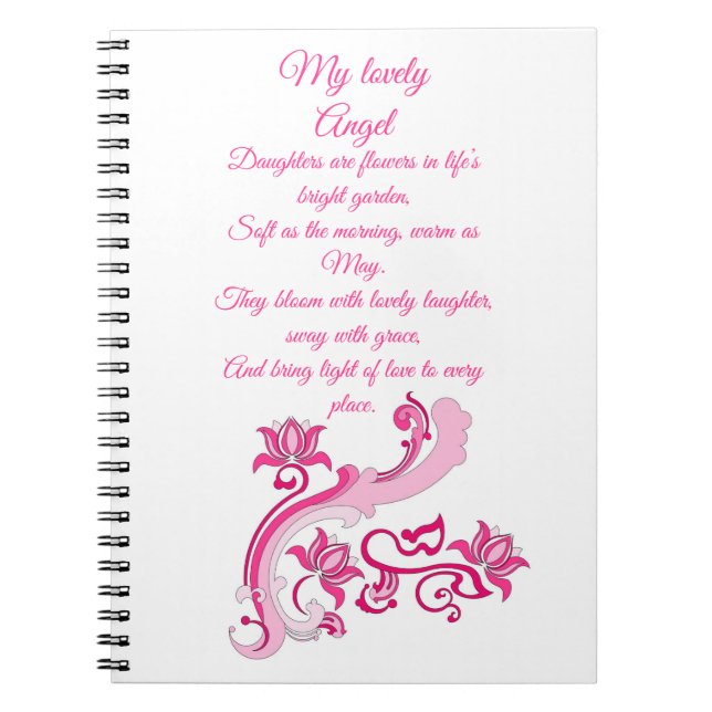 Cuaderno Mi hermoso ángel (Frente)