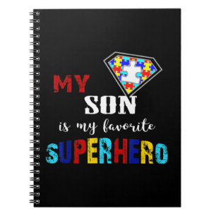 Cuaderno Mi Hijo Es Mi Superhéroe Favorito Regalo de Autism