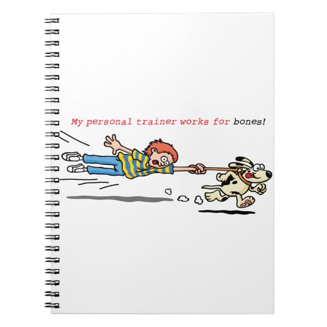 Cuaderno Mi instructor personal trabaja para los huesos (Frente)