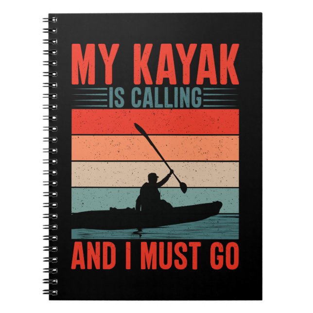 Cuaderno Mi Kayak está llamando y debo irme (Frente)