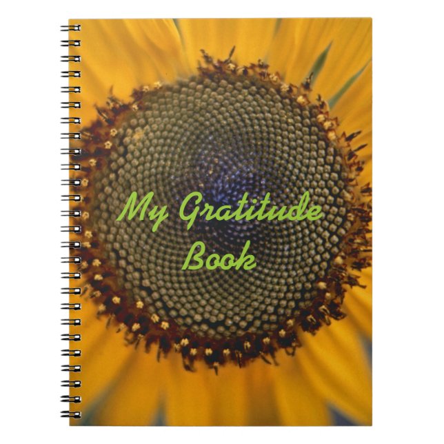 Cuaderno Mi libro de la gratitud con el girasol (Frente)