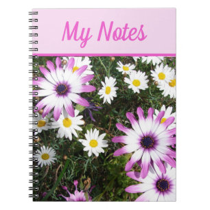 Cuaderno Mi libro de notas Daisy Flor hermosa Rosa floral