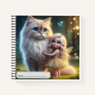 Cuaderno mi lindo amigo gato Spiral Notebook