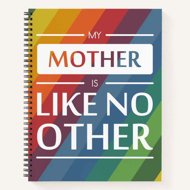 Cuaderno Mi madre no es como ningún otro (Anverso)