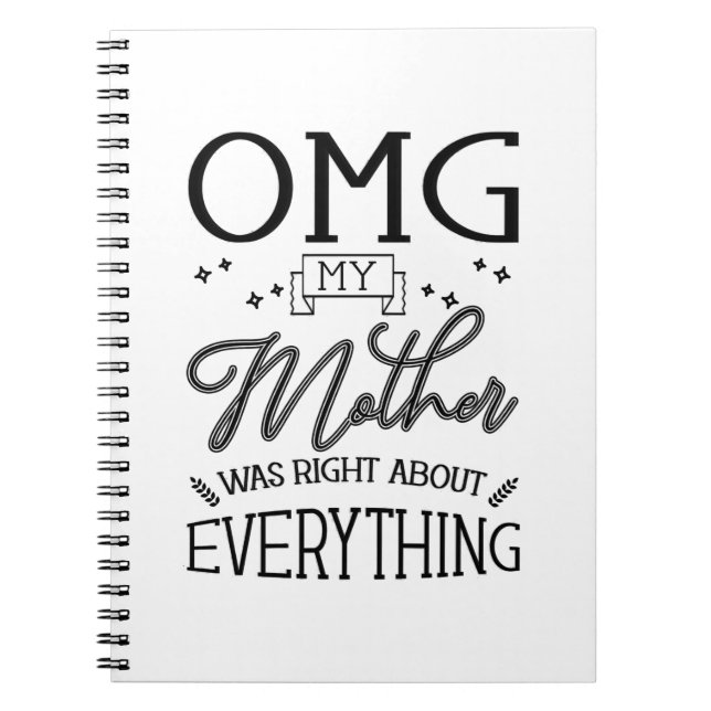 Cuaderno Mi madre tiene razón en todo (Frente)