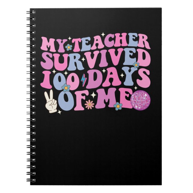 Cuaderno Mi maestro sobrevivió 100 días de mi disco diverti (Frente)
