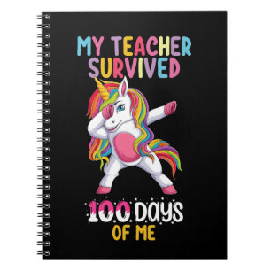Cuaderno Mi maestro sobrevivió 100 días de mí, unicornio es