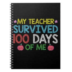 Cuaderno Mi maestro sobrevivió el día 100 de mi escuela