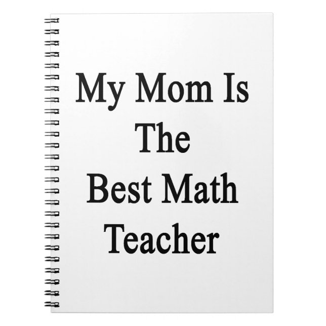Cuaderno Mi mamá es el mejor profesor de matemáticas (Frente)