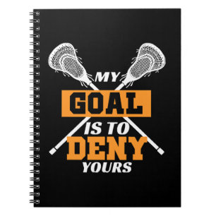 Cuaderno Mi meta es negar el tuyo Lacrosse
