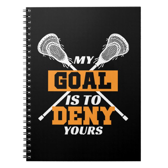 Cuaderno Mi meta es negar el tuyo Lacrosse (Frente)