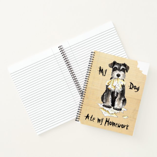 Cuaderno Mi Mini Laboratorio Schnauzer comió mi hogar (Interior)