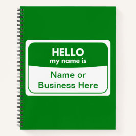 Cuaderno Mi Nombre Es Portada De Sofás Verde Y Blanca