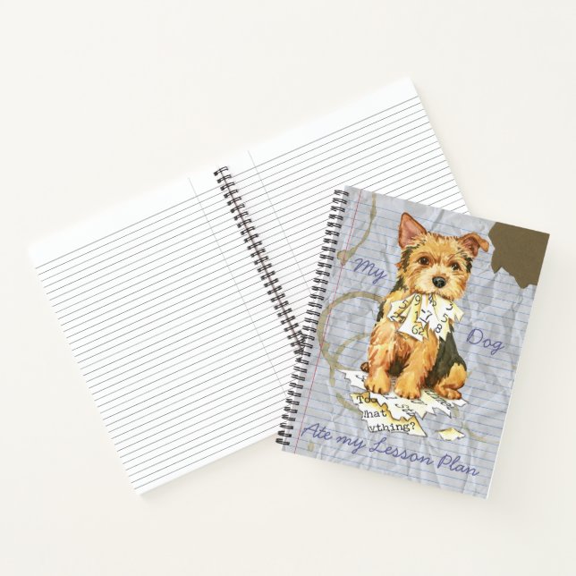 Cuaderno Mi Norwich Terrier comió mi plan de clases (Interior)
