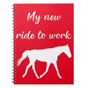 Cuaderno Mi nuevo viaje al trabajo en caballo divertido