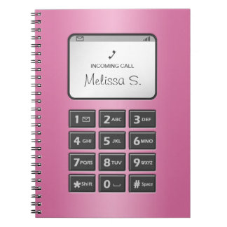 Cuaderno Mi otro teléfono: portátil rosa