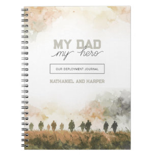 Cuaderno Mi Papá Mi Héroe Regalo de Despliegue para Papá de
