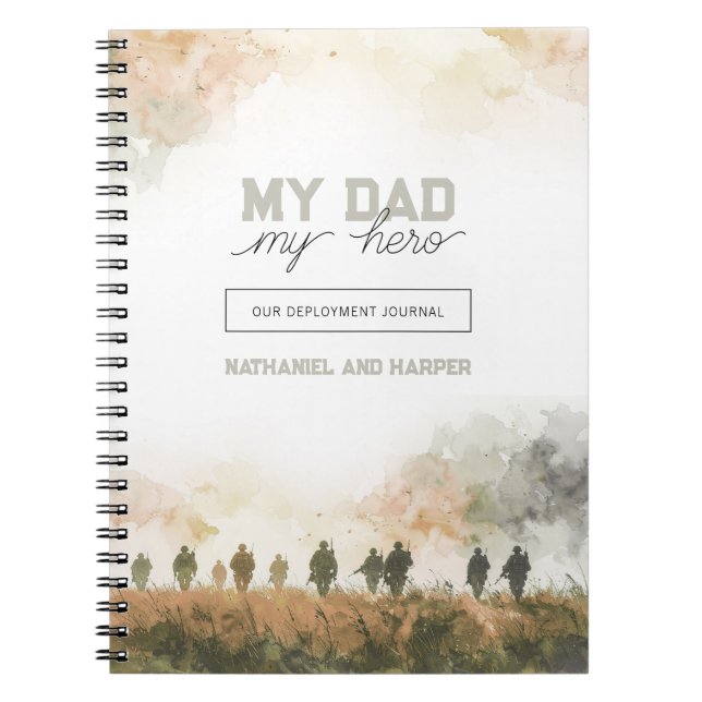 Cuaderno Mi Papá Mi Héroe Regalo de Despliegue para Papá de (Frente)