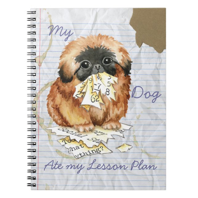 Cuaderno Mi Pekingese comió mi plan de clases (Frente)