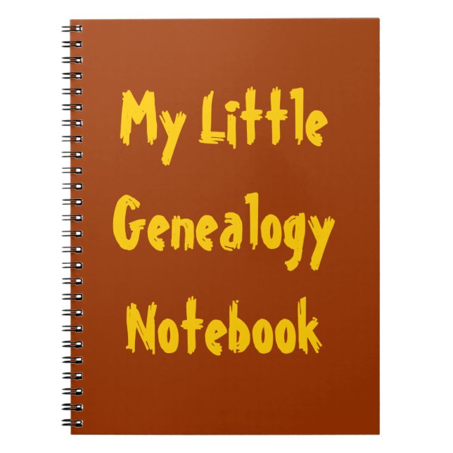 Cuaderno Mi pequeño bloc de notas de genealogía (Frente)