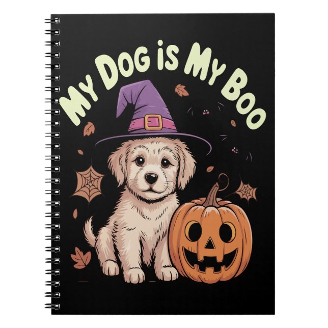 Cuaderno Mi perro es mi Boo Halloween (Frente)