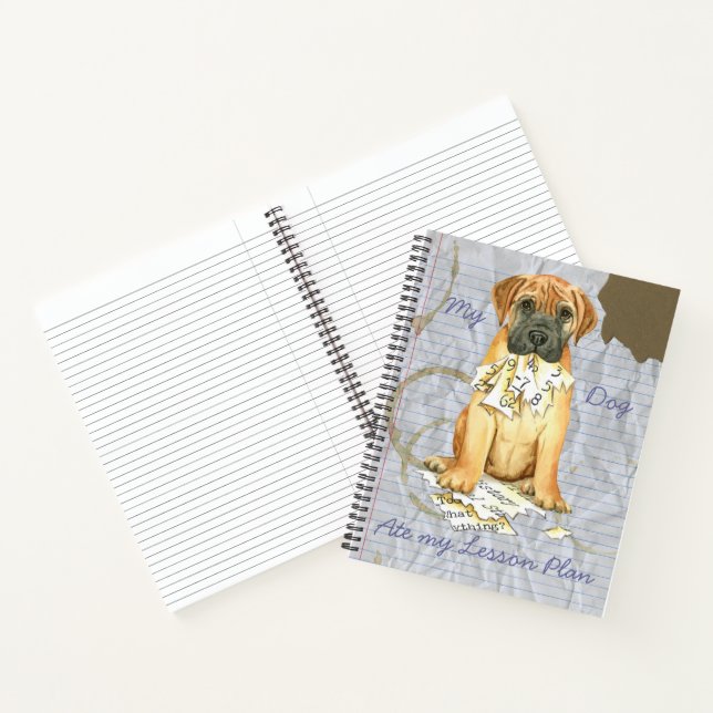Cuaderno Mi plan de clases de Bullmastiff Ate My Lesage (Interior)