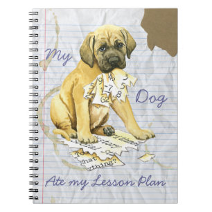 Cuaderno Mi plan de clases de mastiff Ate my