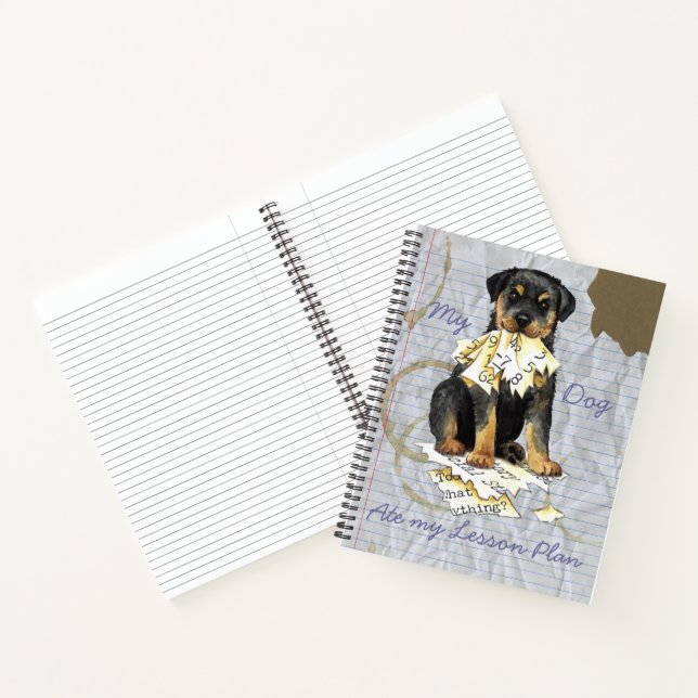 Cuaderno Mi plan de clases de Rottweiler Ate My Lesage (Interior)