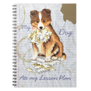 Cuaderno Mi plan de clases de Sheltie Ate my