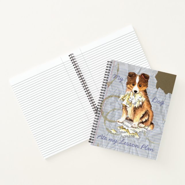 Cuaderno Mi plan de clases de Sheltie Ate My Lesage (Interior)