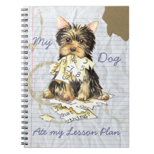 Cuaderno Mi plan de clases yorkie Ate my