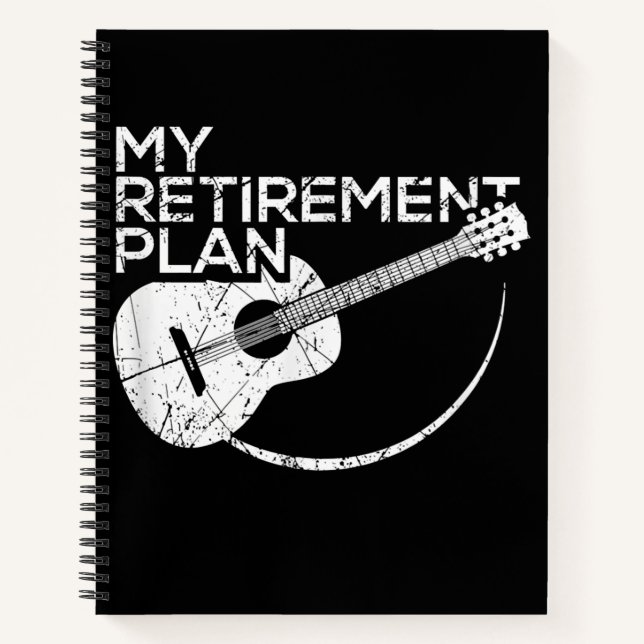 Cuaderno Mi plan de retiro Músicos divertidos de guitarra (Anverso)