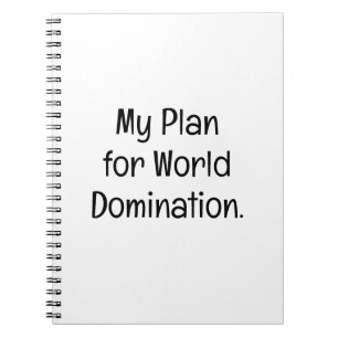Cuaderno Mi plan para la dominación mundial