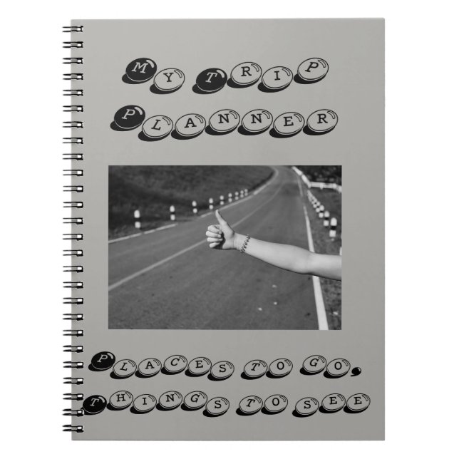 Cuaderno Mi planificador de viajes - lugares a los que ir,  (Frente)