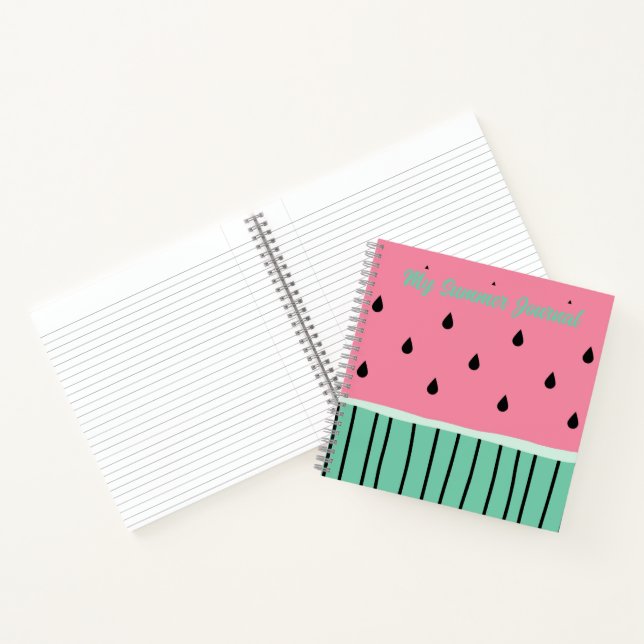 Cuaderno Mi portátil de sandía rosa de Summer Journal (Interior)