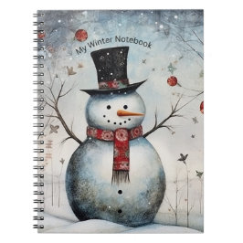 Cuaderno Mi portátil Snowman de invierno