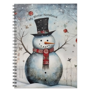 Cuaderno Mi portátil Snowman de invierno