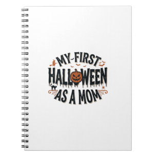 Cuaderno Mi primer Halloween como mamá Diseño vintage de Ha