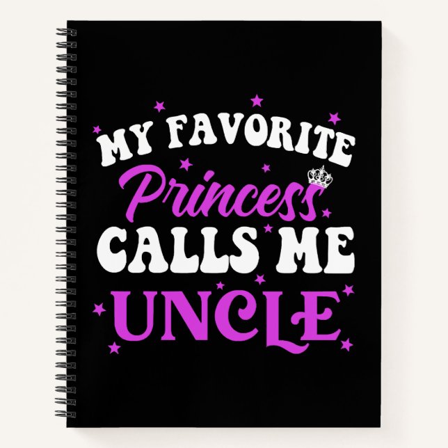 Cuaderno Mi princesa favorita me llama tío (Anverso)