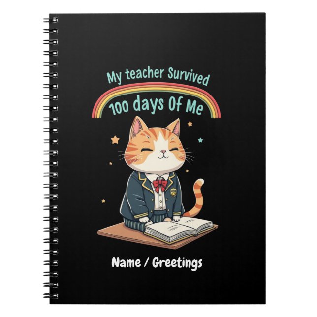 Cuaderno Mi profesor sobrevivió a 100 días de mí (Frente)