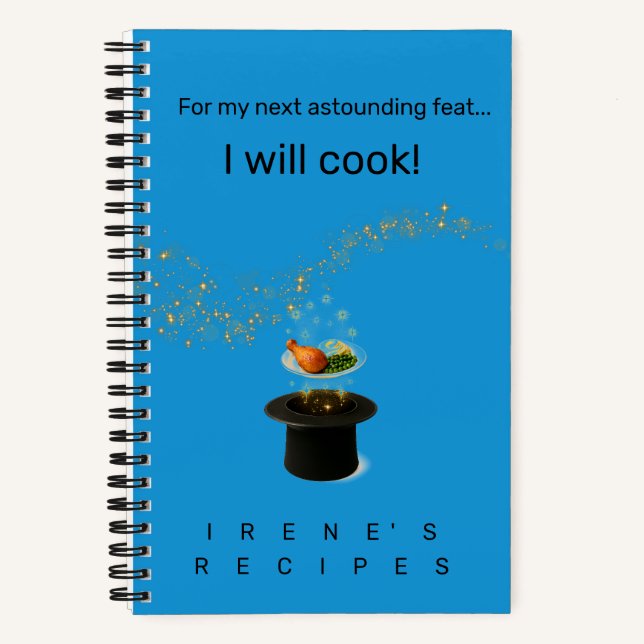 Cuaderno Mi próximo asombroso truco de magia Receta (Anverso)