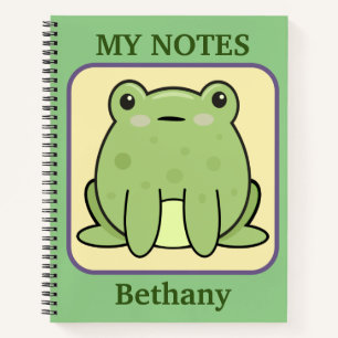 Cuaderno Mi rana de notas personalizada
