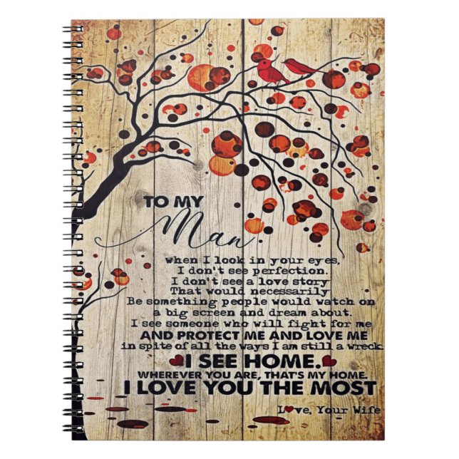 Cuaderno Mi regalo de marido | Carta Para Él | (Frente)